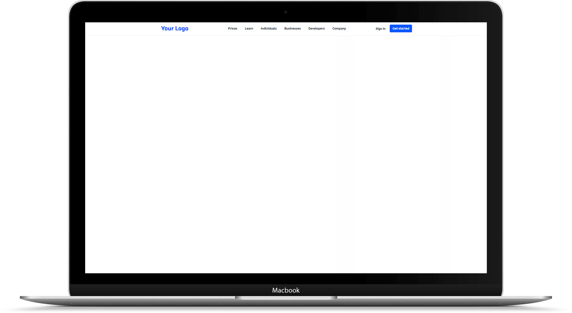 Coinbase clone laptop front view