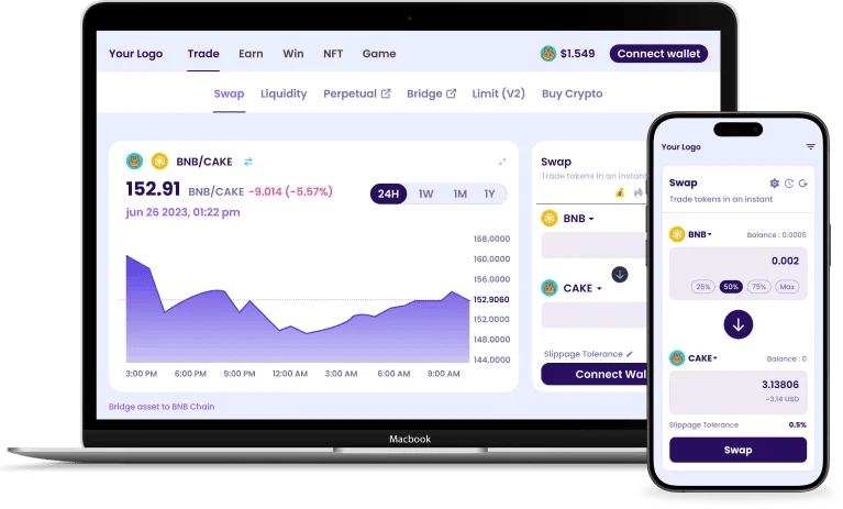 Dex development company banner