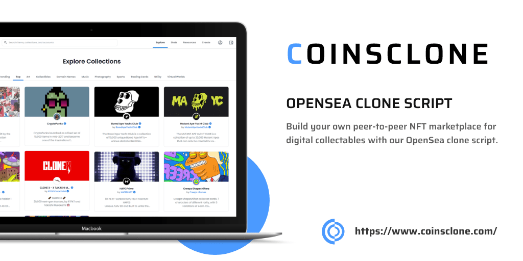 Opensea Clone Script, Create an NFT Marketplace like OpenSea